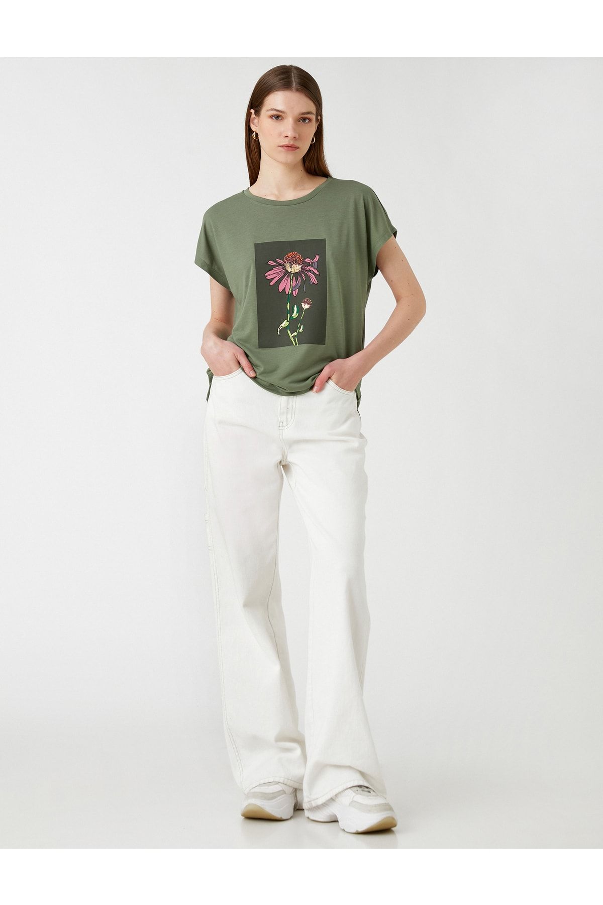 Koton T-Shirt Khaki Regular Fit
