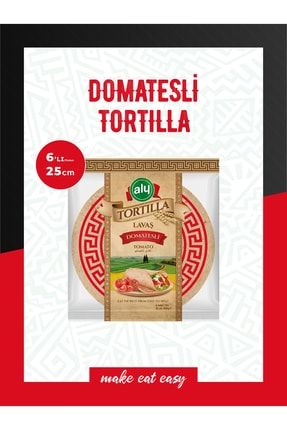 Domatesli Tortilla Lavaş 25 cm 6'lı Paket 420g Dom. 25 cm 6'lı Paket