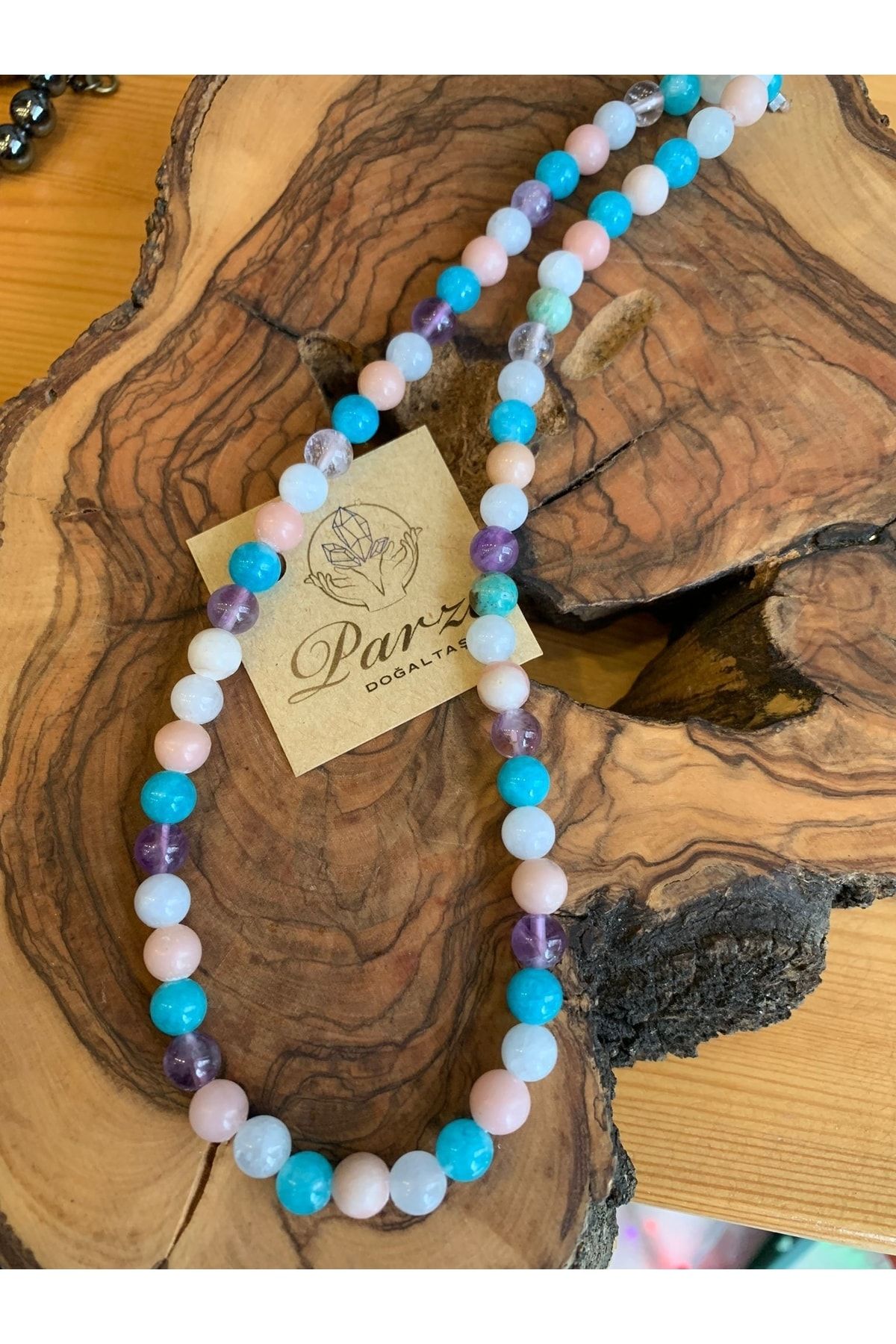 Amazonite bead deals necklace
