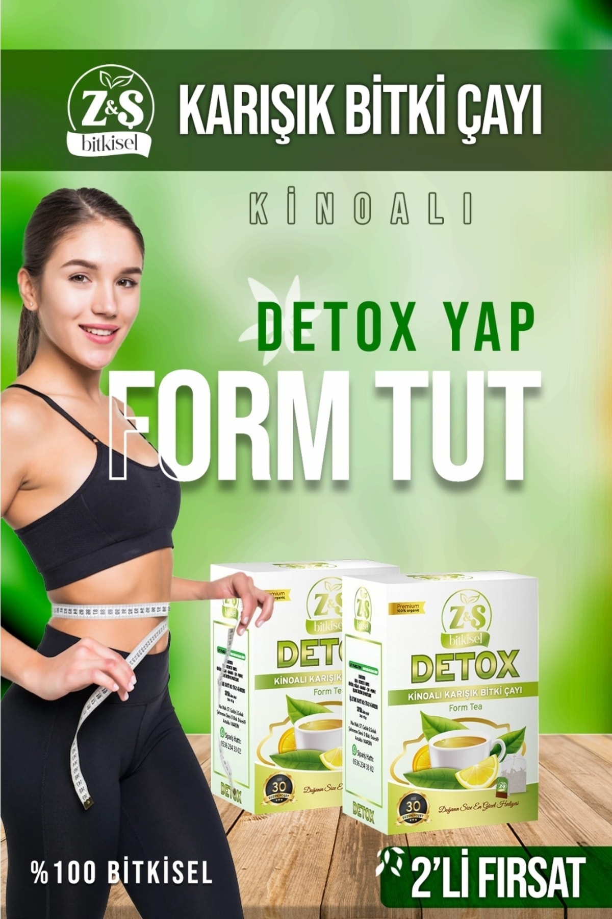 ZŞ BİTKİSEL Detox Form Çayı Zayıflama Yardımcı Bitkisel Karışımlı Çay 2 Li Set