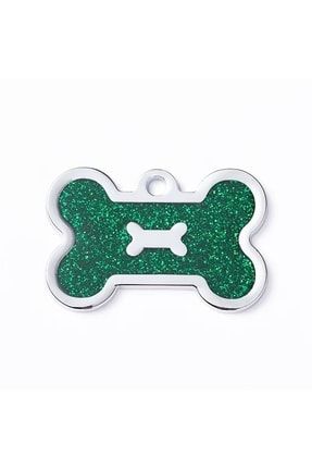 Isme Özel Çelik Kedi Köpek Isimlik Künyesi Yeşil Işıltı ptmknybzeait45635