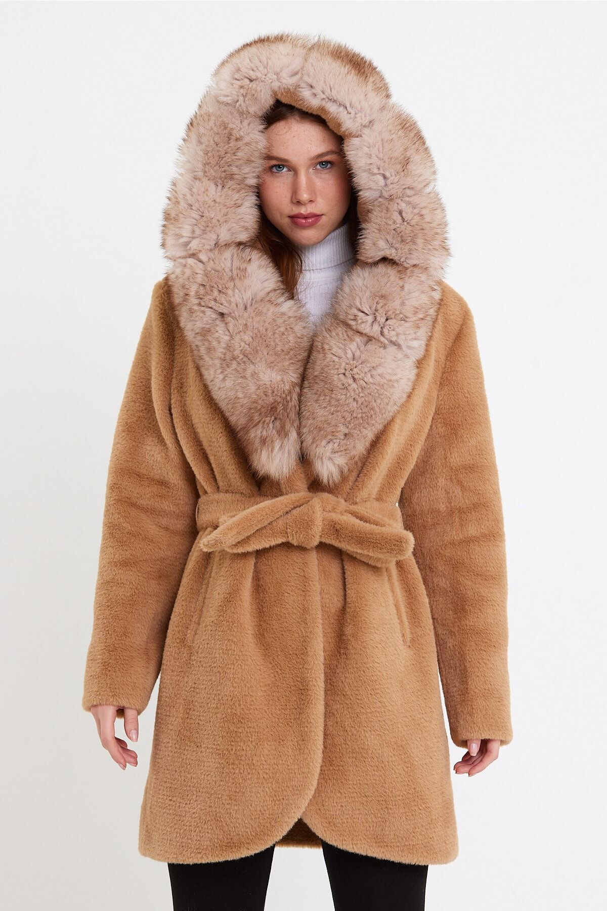 Pelted faux on sale fur coat