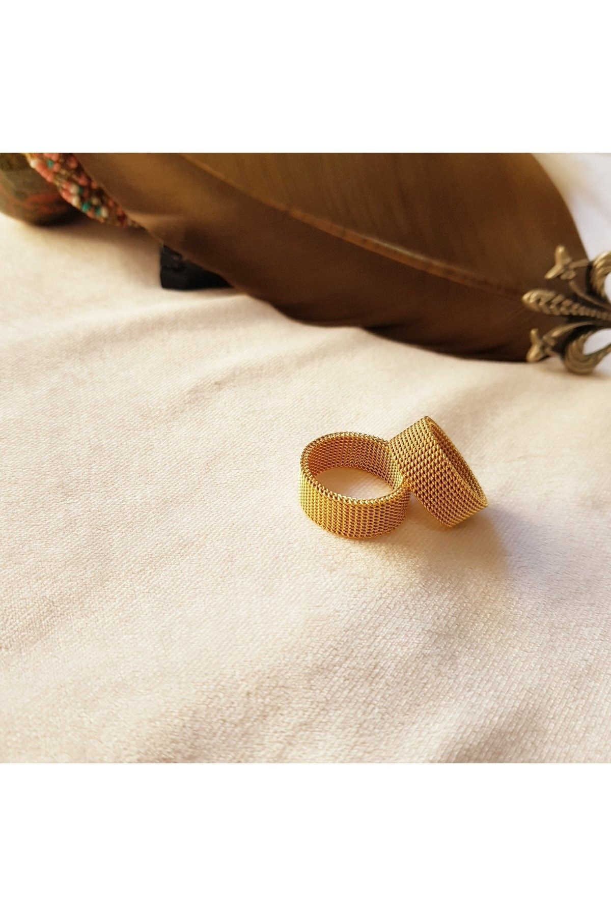 Stainless steel ring hot sale gold