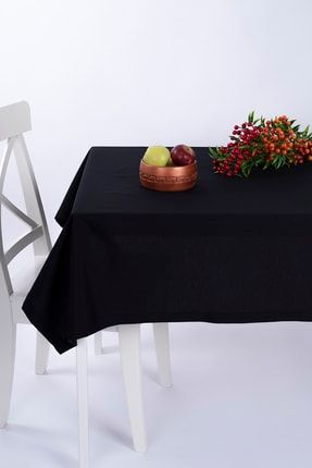Masa Örtüsü Siyah Seçenekli Ilan Leke Tutmaz Duck Keten Kumaş 852001