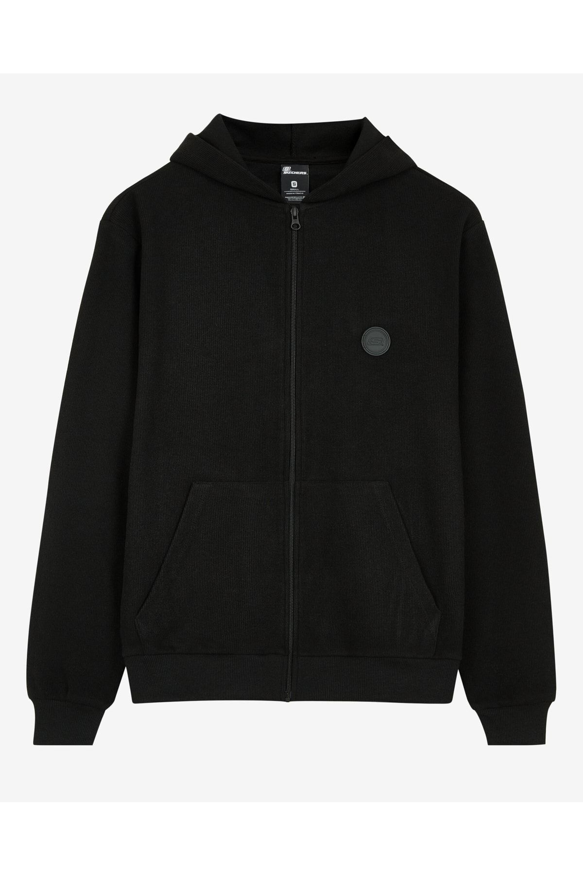 SKECHERS M Selanik Full Zip Hoodie Sweatshirt Erkek Siyah Sweatshirt