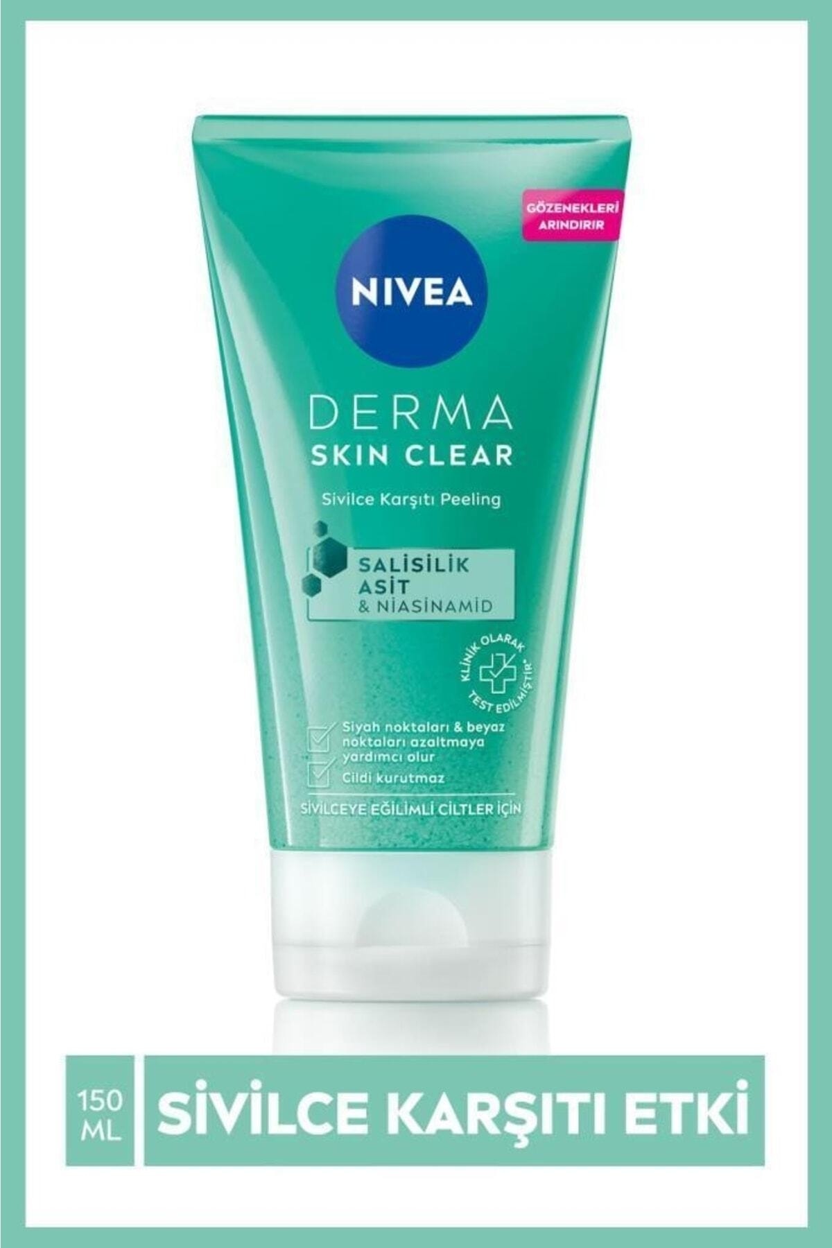 NIVEA Derma Skin Clear Sivilce Karşıtı Arındırıcı Yüz Temizleyici Peeling