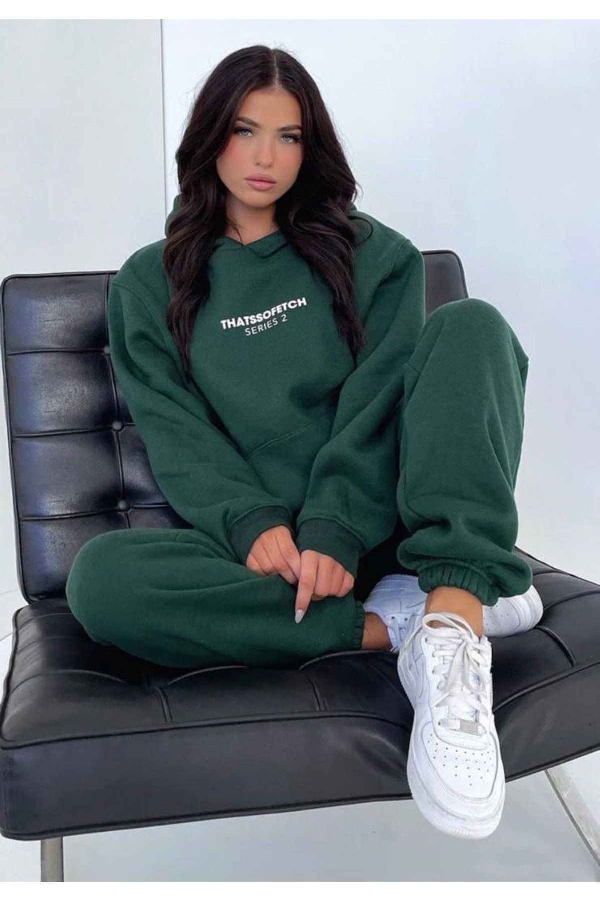 AFROGİYİM-Γυναικεία Σετ φόρμας Thatssofetch Printed Oversize 2
