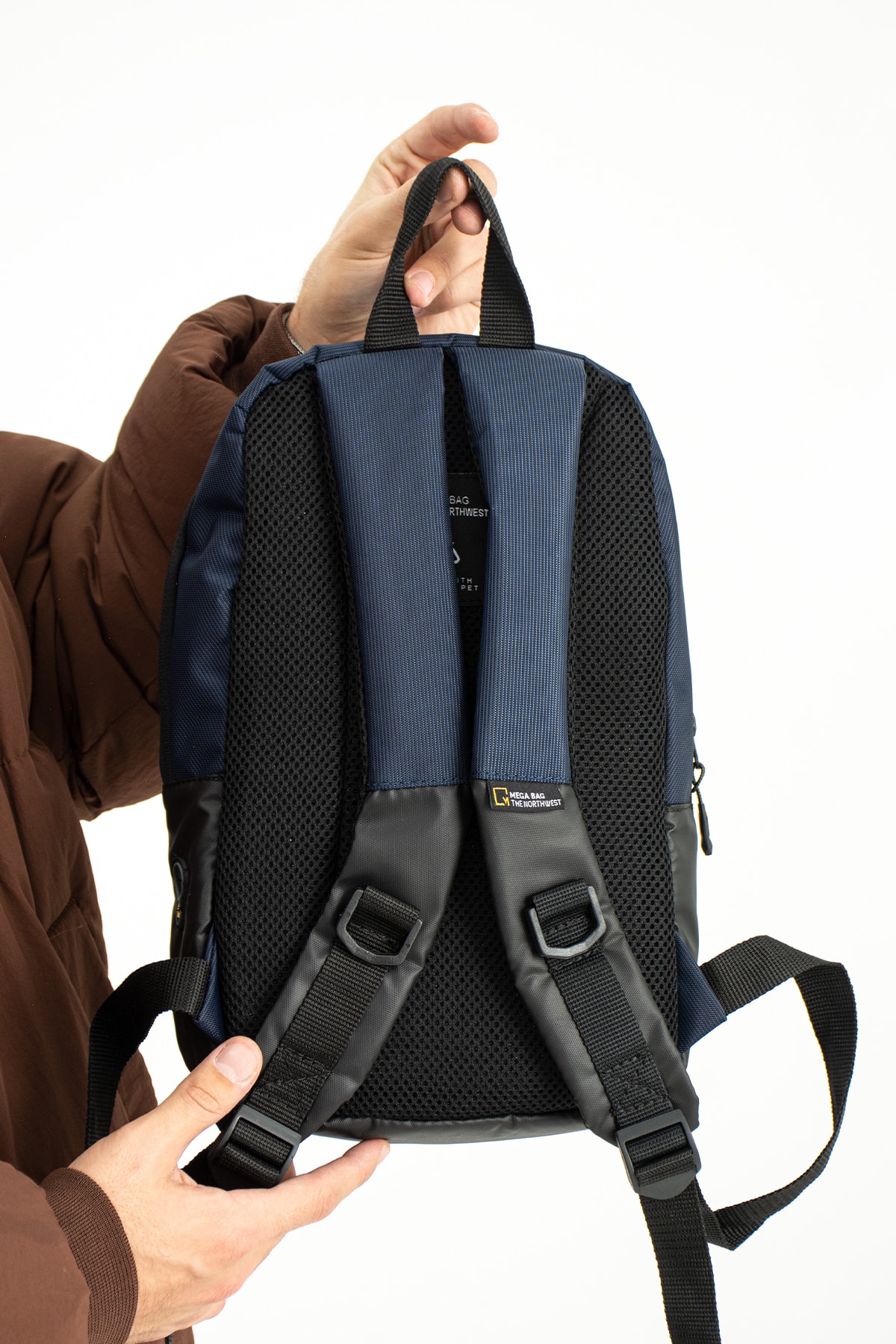 کوله پشتی مردانه آبی سرمه ای MEGA BAG | megabag1028 اورجینال - تصویر 3