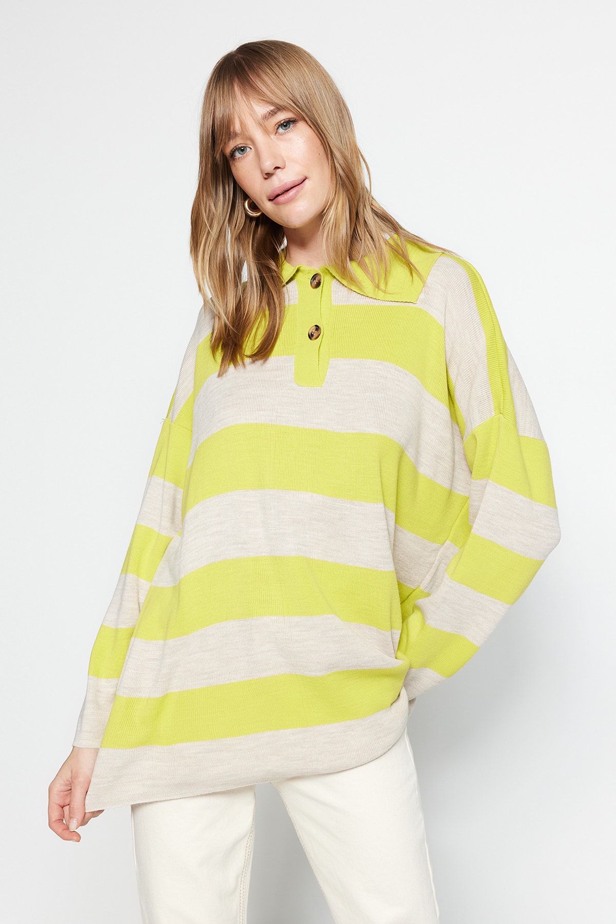 Trendyol Modest Pullover Grün Regular Fit