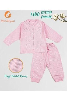 Puantiyeli Bebek Pijama Ikili Takım SVL01796