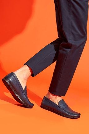 Erkek Deri Delikli Casual Loafer 22SFD6576DI