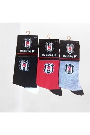 Lisanslı 3 Lü Soket Çorap 36-40 bjk12036