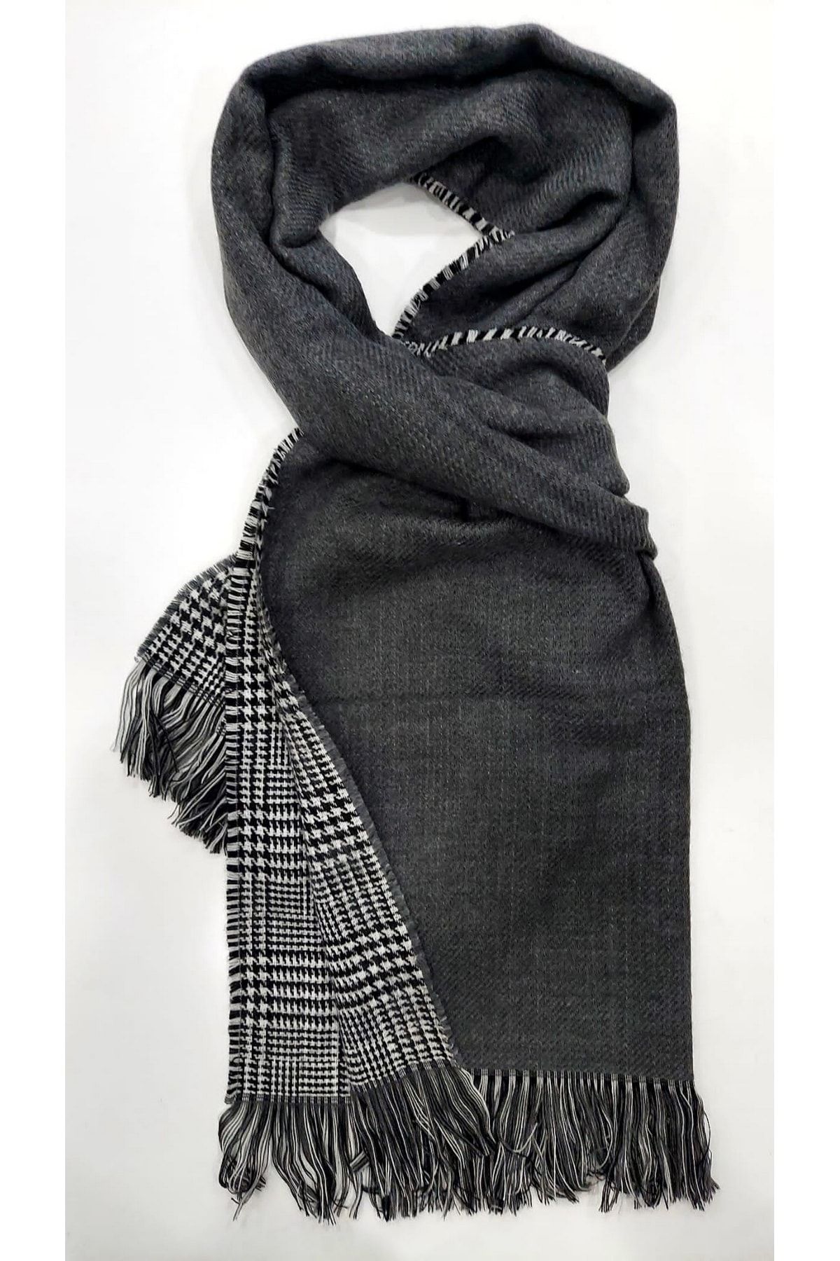 Mathilda Aksesuar-Women's Double Sided Soft Textured Scarf Black 1