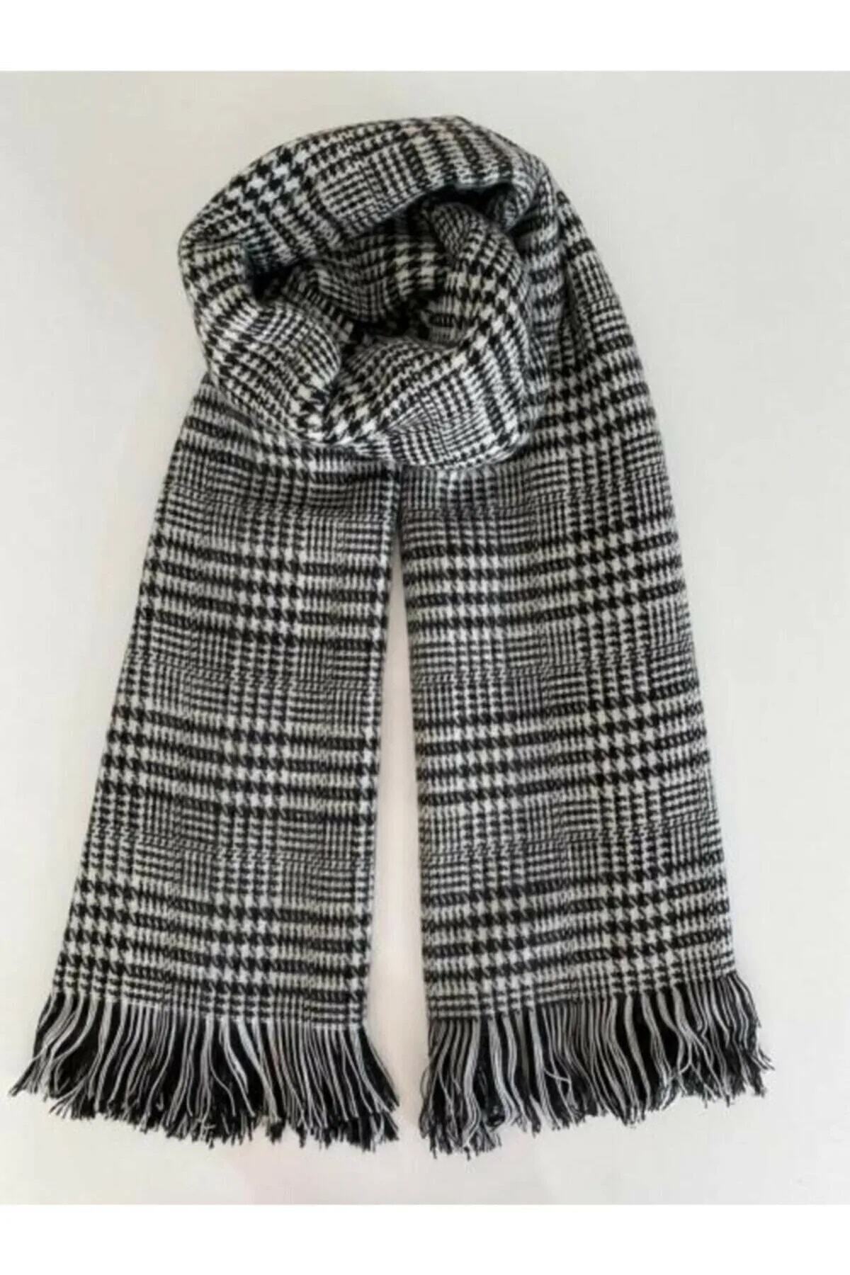 Mathilda Aksesuar-Women's Double Sided Soft Textured Scarf Black 4