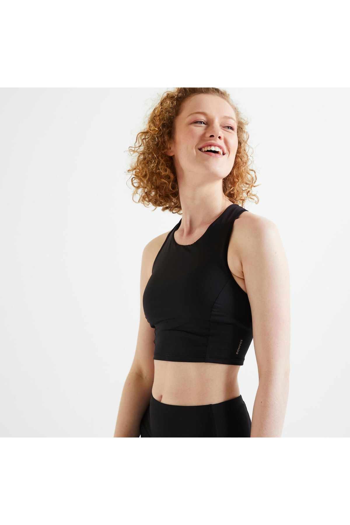 Decathlon Domyos Crop Sporcu Sütyeni 540 - Siyah - Fitness Kardiyo SN9869