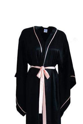 Pudra Biyeli Siyah Yarasa Kol Kimono TYC00368500327