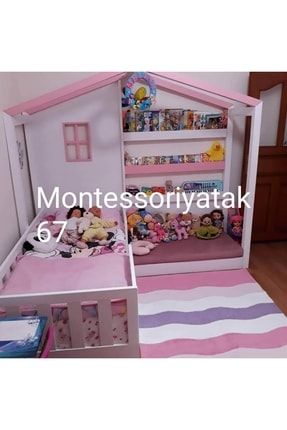 Montessori Yatak Beyaz Pembe Sitil Çocuk Odası sitil.37