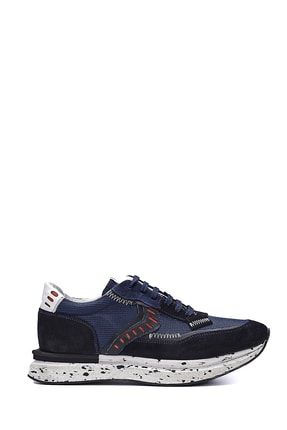 Lacivert - Erkek Taban Desenli Sneaker 21WFD618414