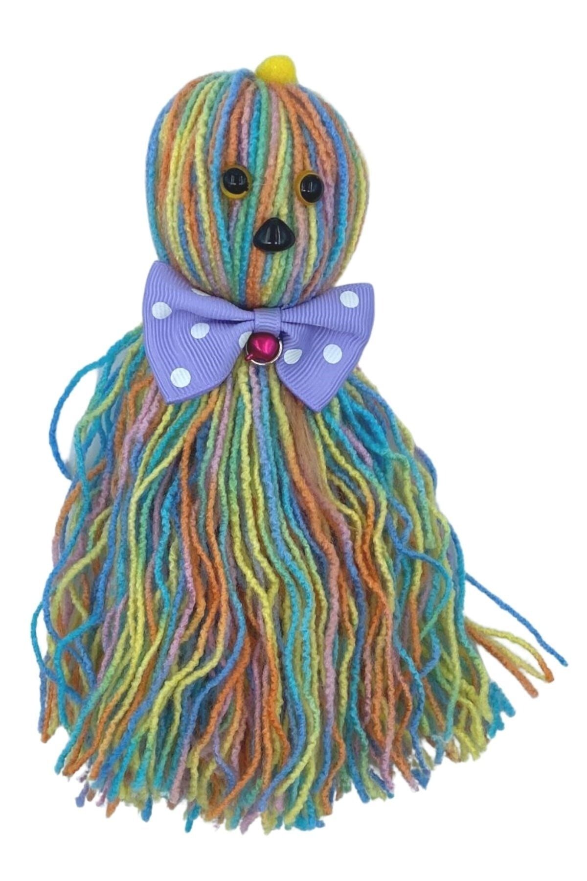 Buffer-® 2 Pieces Octopus Shaped Cute Cat Toy with Bells and String Colorful Tassels 6