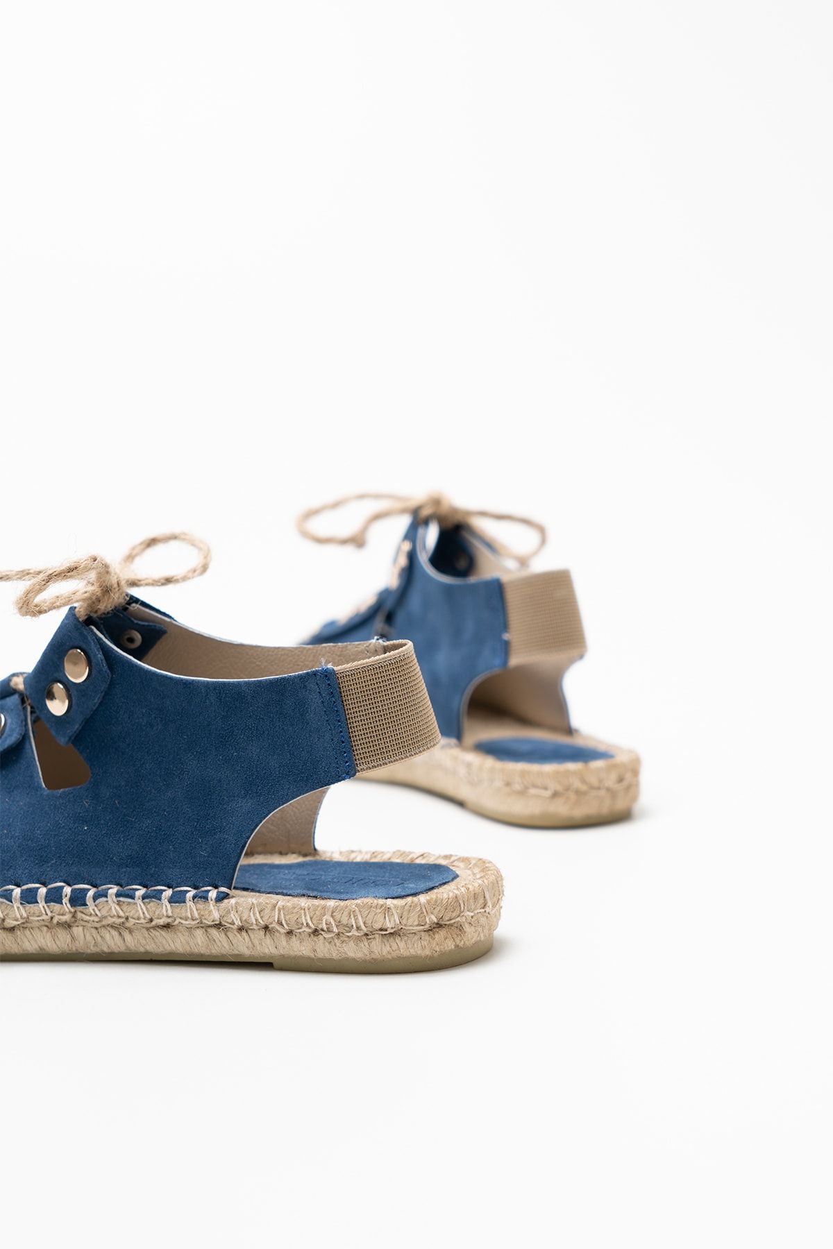 صندل آبی زنانه Bella Kot Blue چرمی Sespadril Sandals Louis Cardy