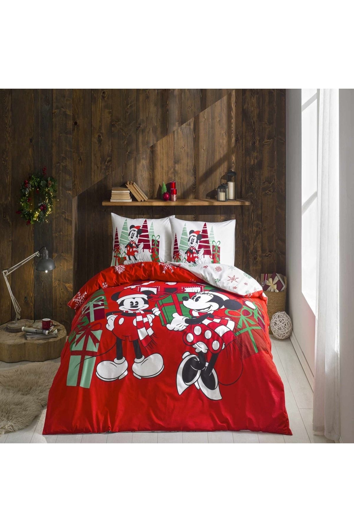 Taç-Disney Minnie&mickey Christmas Cotton Double Duvet Cover Set 3