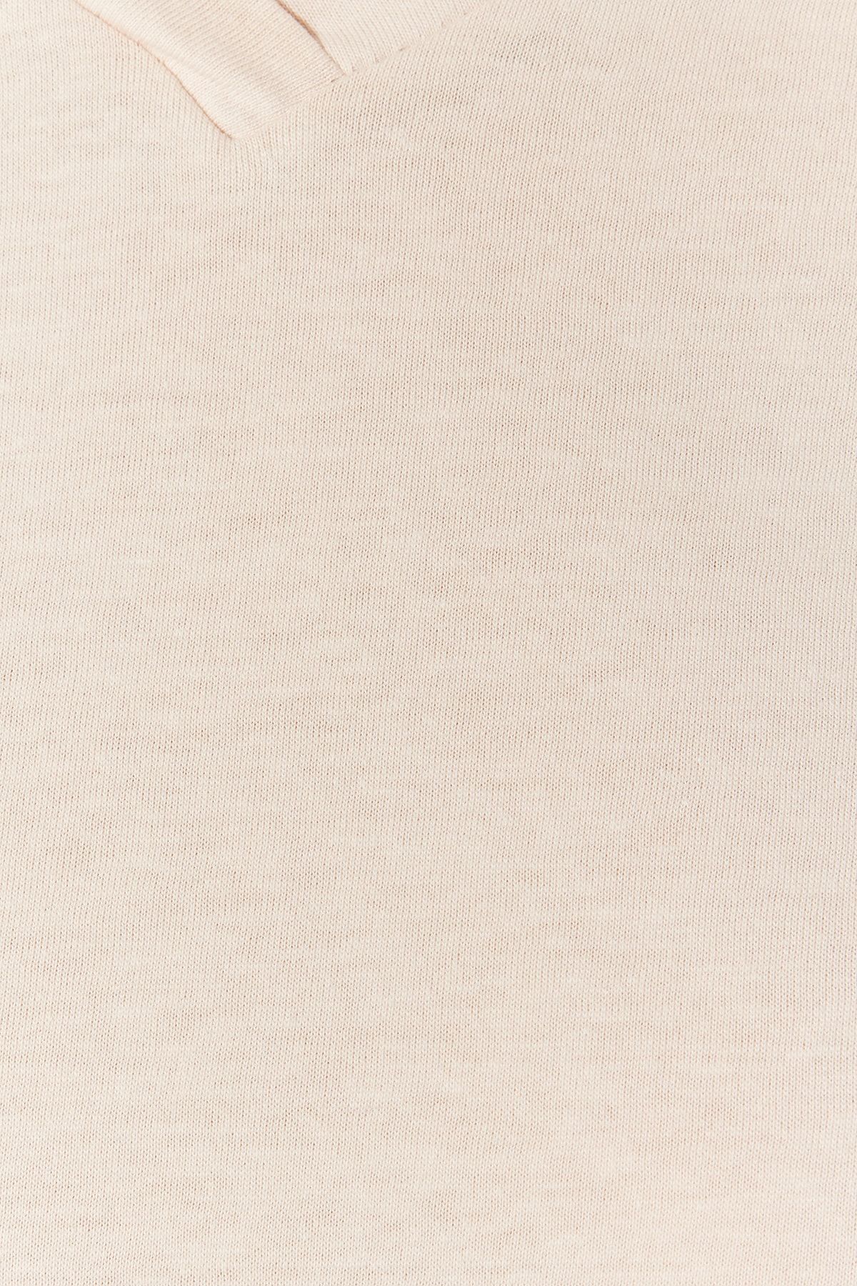 Trendyol Collection-Khaki-Beige, 100 % Baumwolle, 2er-Pack Basic-Strick-T-Shirts mit V-Ausschnitt TWOSS23TS00002 13