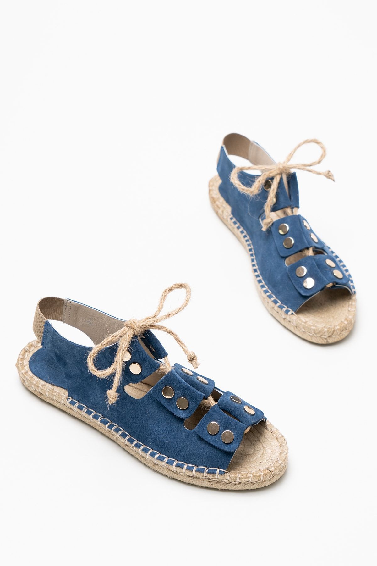 صندل آبی زنانه Bella Kot Blue چرمی Sespadril Sandals Louis Cardy