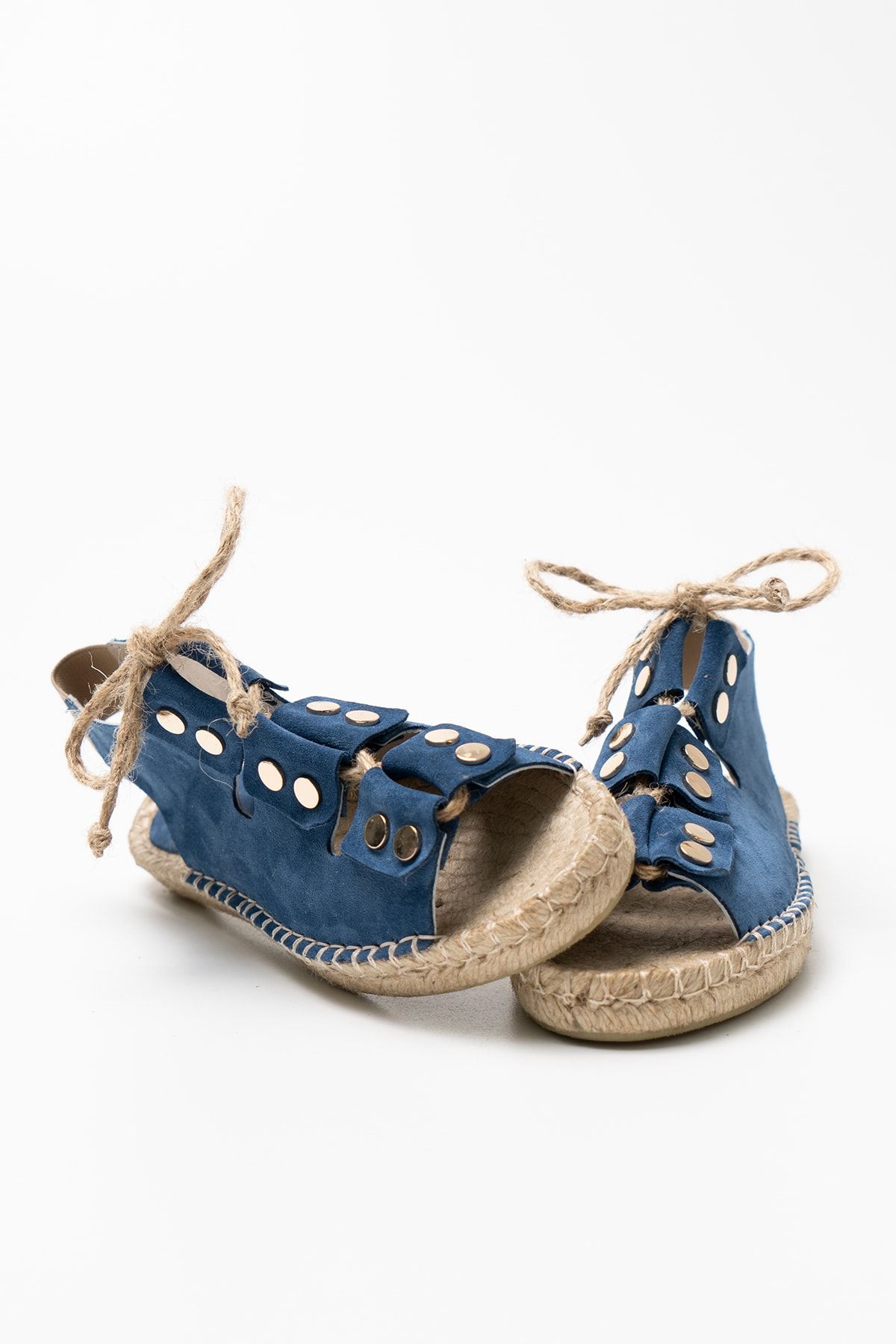 صندل آبی زنانه Bella Kot Blue چرمی Sespadril Sandals Louis Cardy
