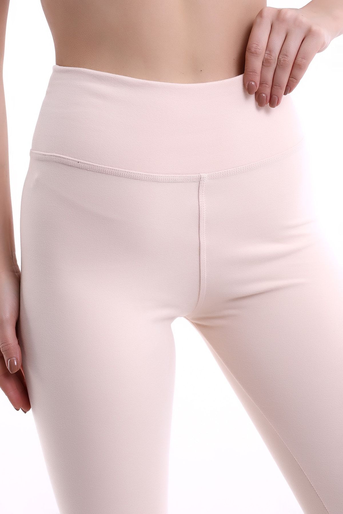 Winmoda34-Women's High Waist Corseted Wide Belt Soft Tights 4