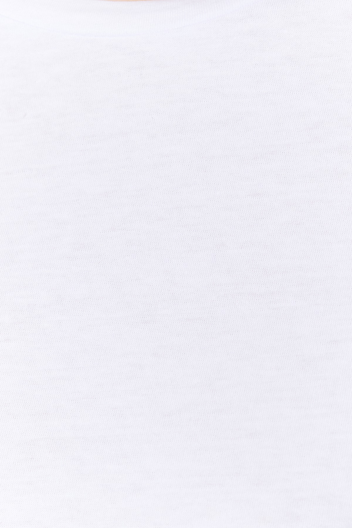 Trendyolmilla  Siyah-Beyaz 2'li Paket %100 Pamuk Crop Bisiklet Yaka Örme T-Shirt TWOSS20TS1480 - Görsel 3