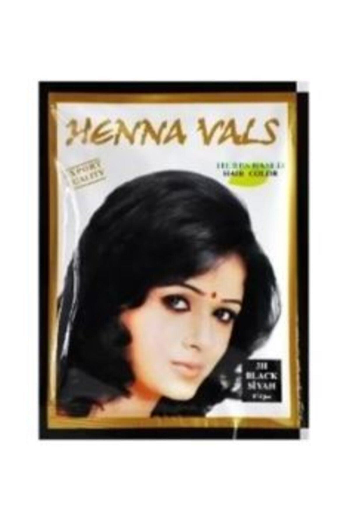 henna vals Siyah 60 Gr Hint Kınası Saç Boyası 60 Gr Siyah 6 Adet