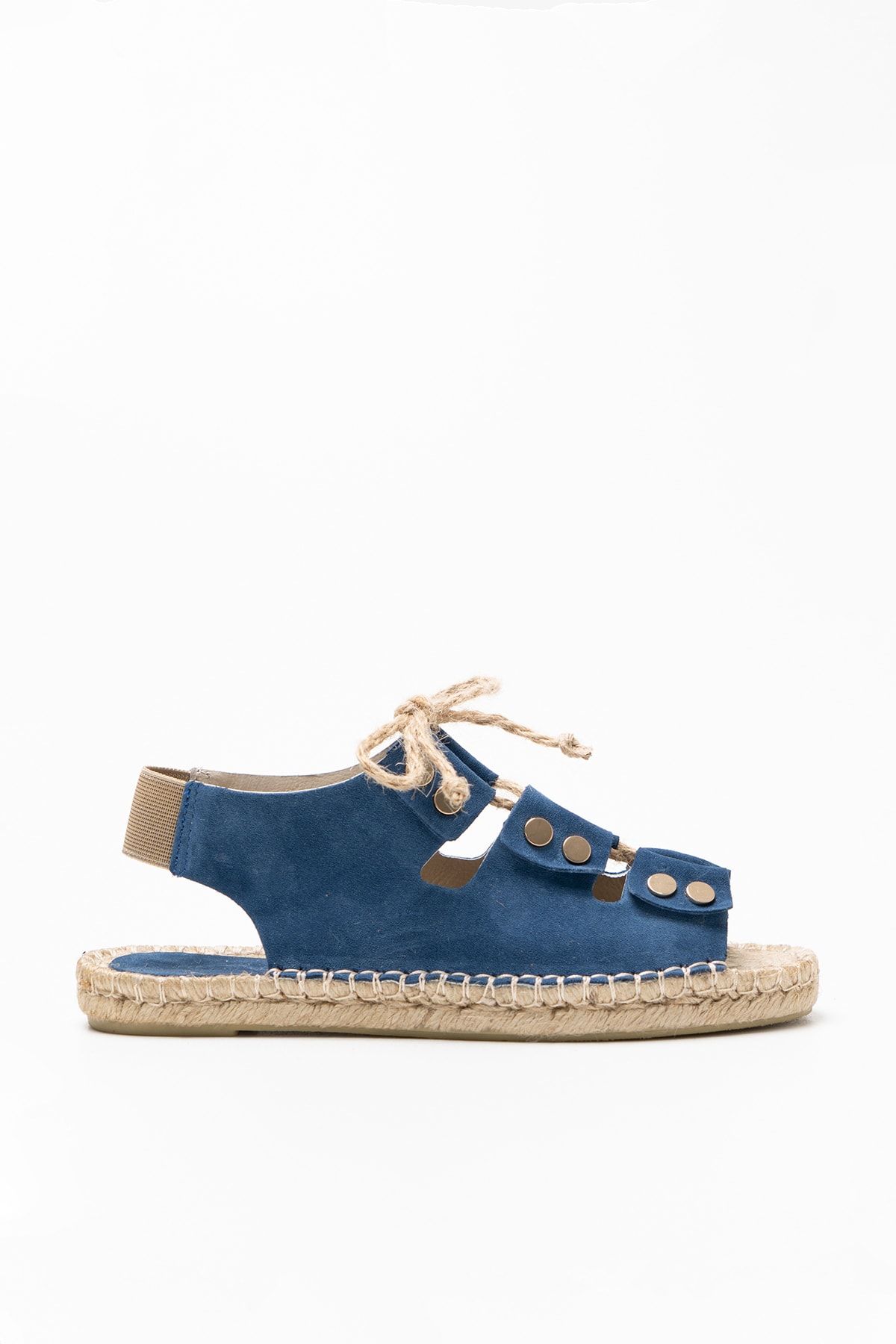 صندل آبی زنانه Bella Kot Blue چرمی Sespadril Sandals Louis Cardy