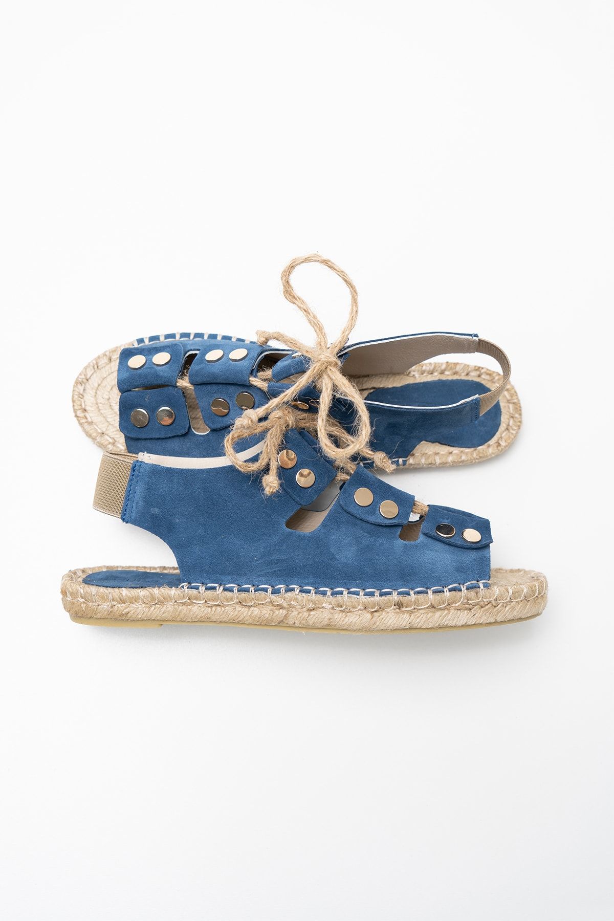صندل آبی زنانه Bella Kot Blue چرمی Sespadril Sandals Louis Cardy