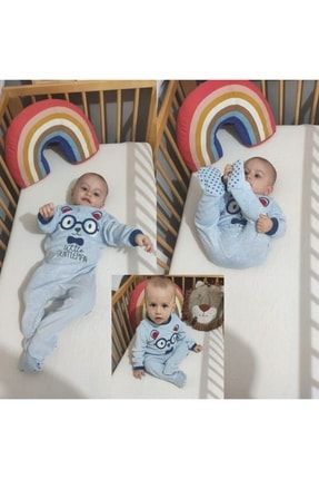 Erkek Bebek Kışlık Kadife Gözlüklü Uyku Tulumu SVNR-T642