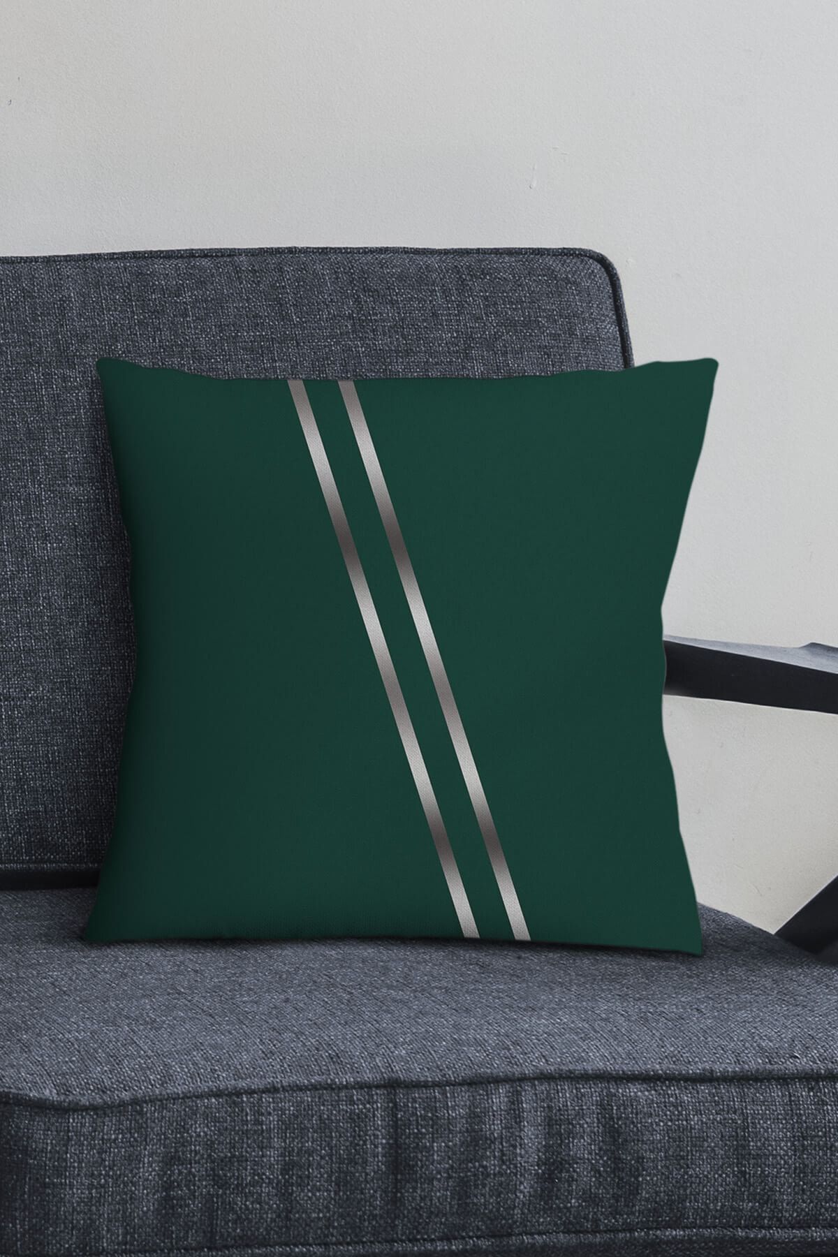 Dark green cushion cover top