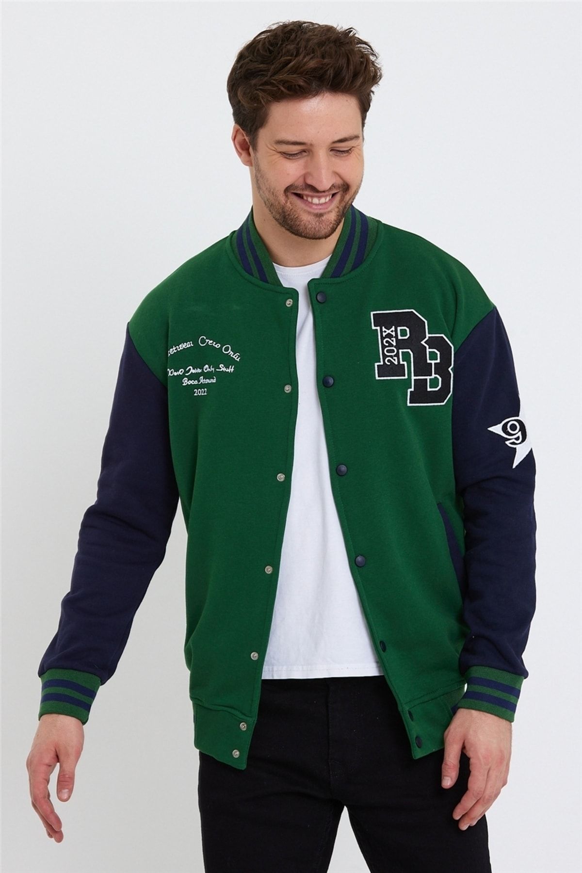 Green college jacket online