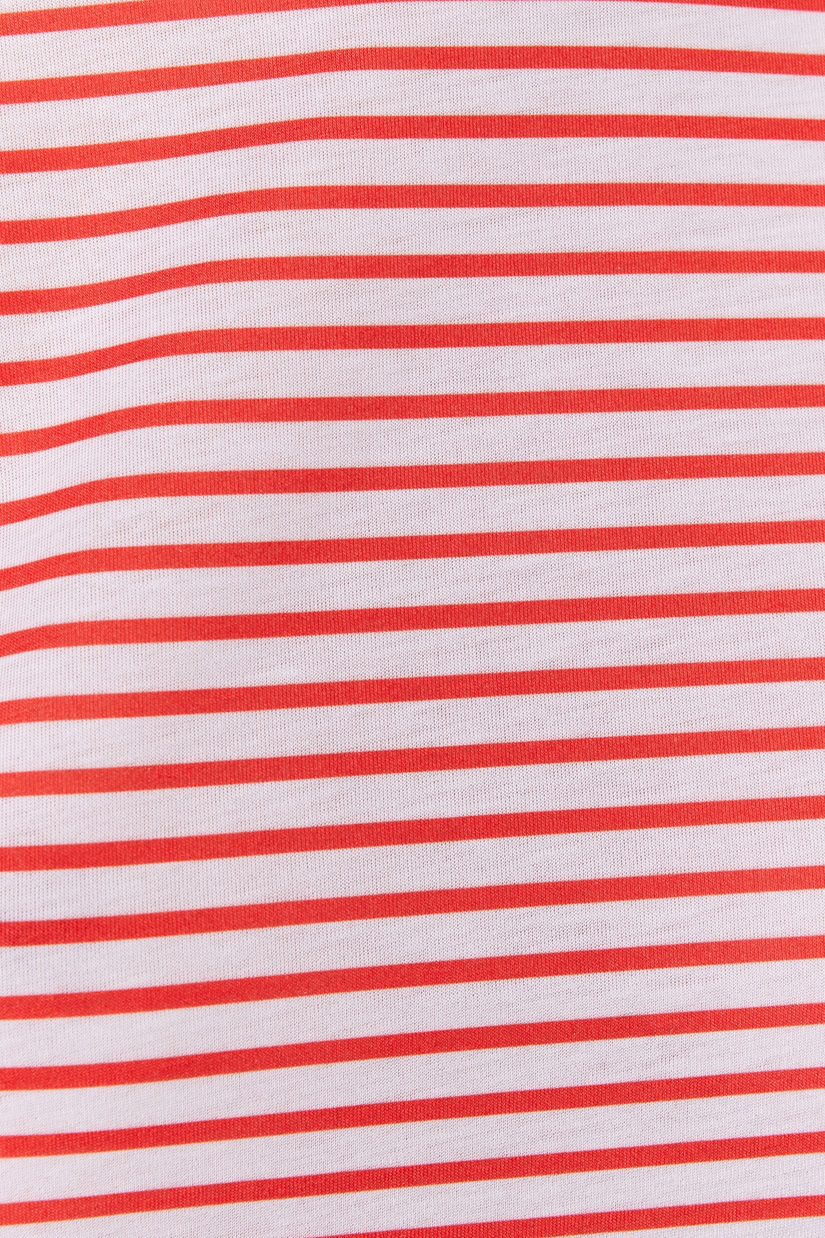 Trendyolmilla  Kırmızı-Kırmızı Çizgili 2'li Paket Basic Bisiklet Yaka Örme T-Shirt TWOSS20TS0141 - Görsel 7