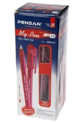 My-pen Tükenmez Kalem 1 Mm 25'li - Kırmızı 2003473