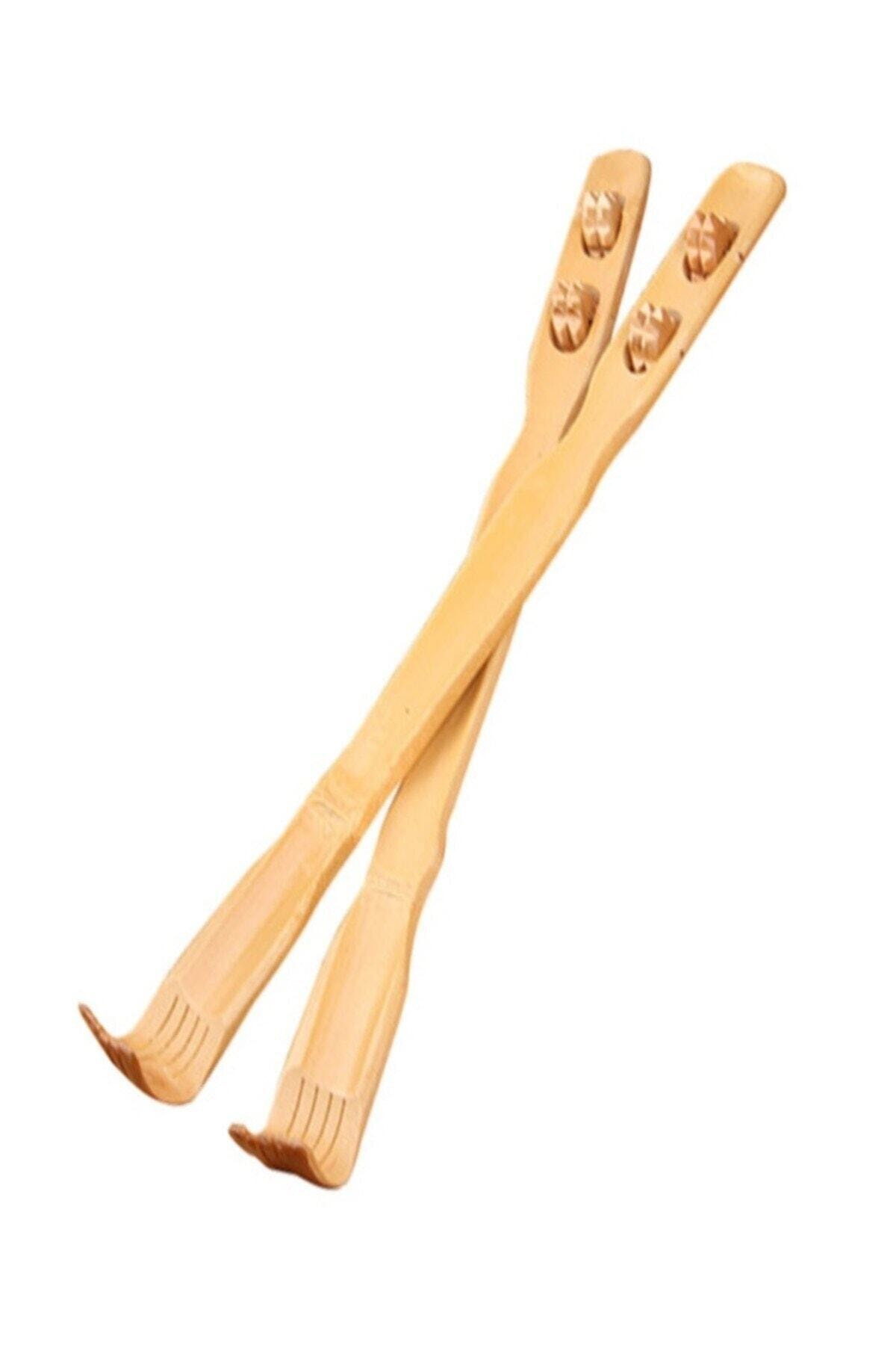 Genel Markalar Ahşap Sırt Kaşıma Aleti Tekerlekli Uzun 2 Adet