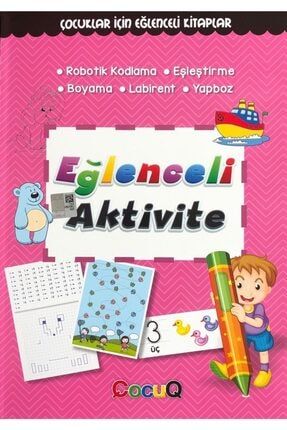 Çocuq Eğlenceli Aktivite Kitabı Pembe Kapak ultsST08767