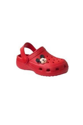 Unisex Çocuk Kırmızı Mickey Mouselı Sandalet Terlik 4229