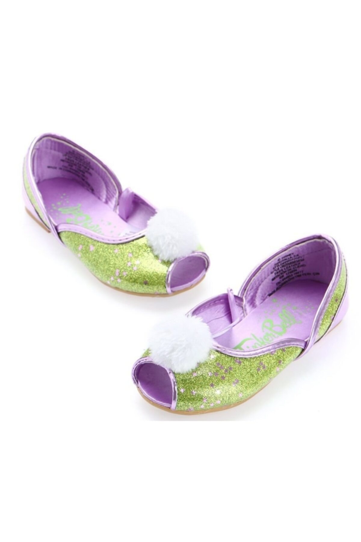 Babyce Kız Çocuk Yeşil Mor Disney Tinker Bell Kostüm Ayakkabısı