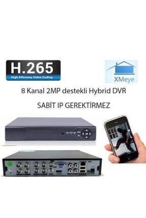 ids 8 kanal 1080n fullhd h265 dvr kayit