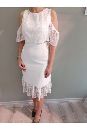 Beyaz Dantel Özel Tasarım Elbise atolyenini-0142