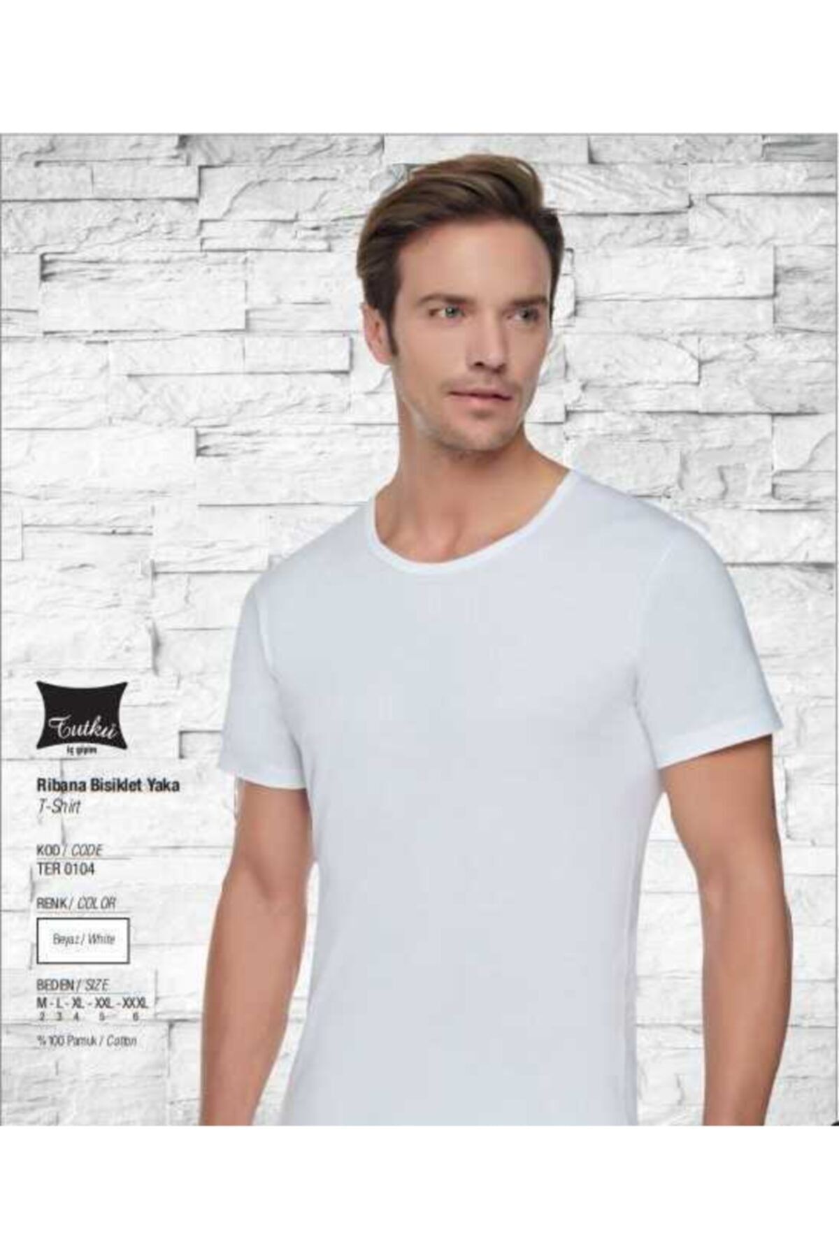 Tutku-Men's Ribbed Crew Neck Athlete Set of 6 1