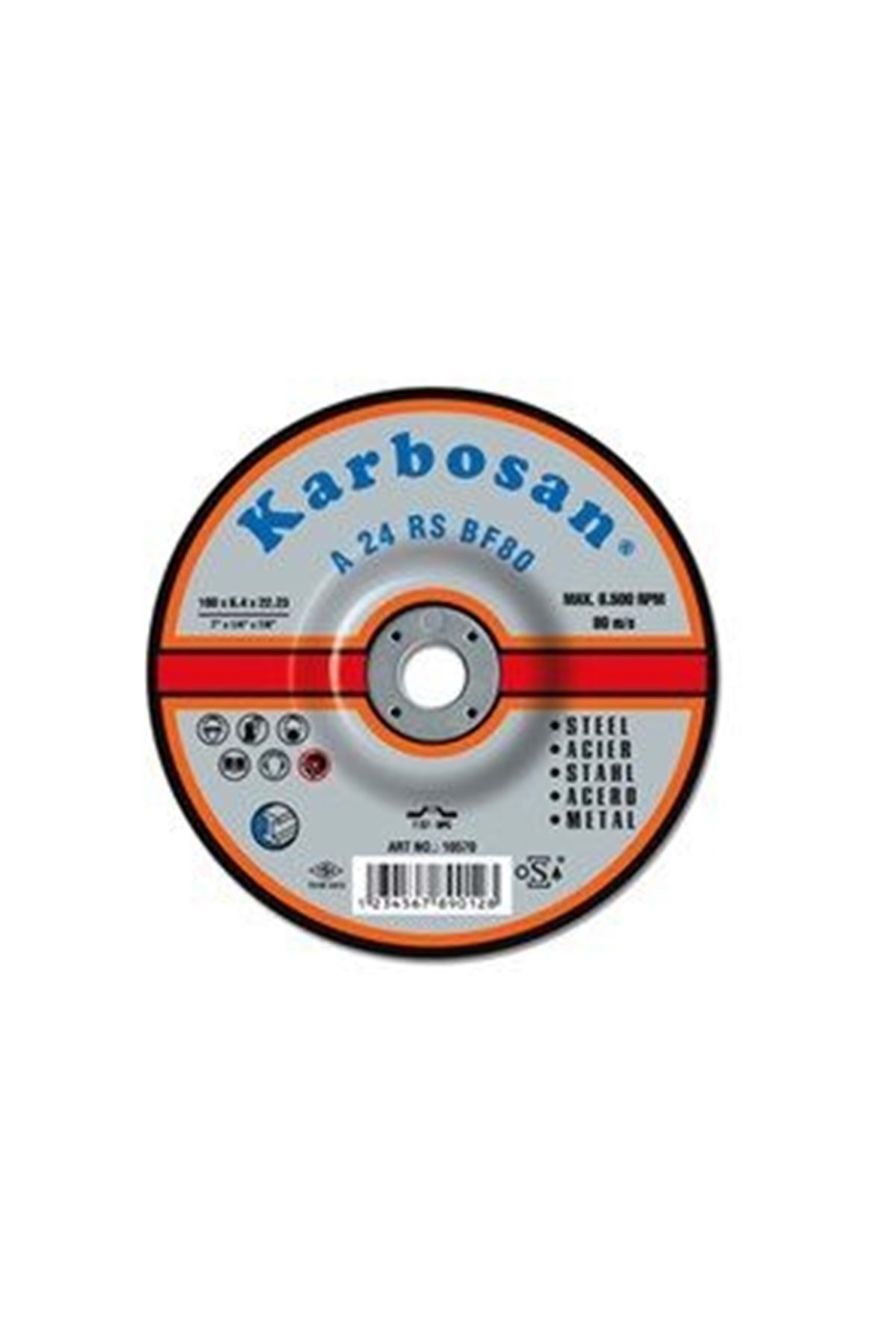 KARBOSAN 115x6.4x22.23 Metal Taşlama Diski