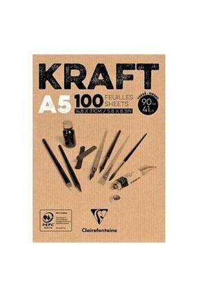 Kraft Çizim Bloğu A5 90gr 100 Yaprak Üstten Yapışkanlı DK96544