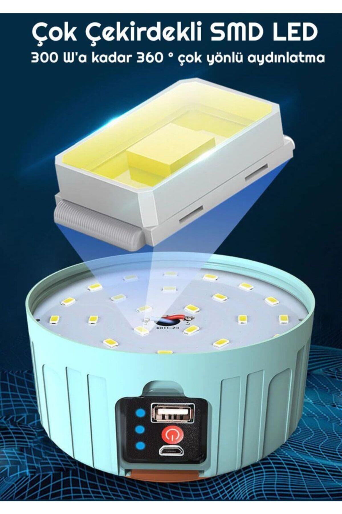 Güneş Enerjili Solar Led Su Geçirmez Usb Şarjlı Kamp Feneri 5