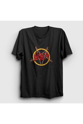 Unisex Siyah Logo Slayer T-shirt 111441tt