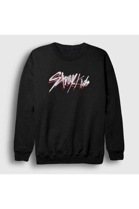 Unisex Siyah Logo V2 Stray Kids Sweatshirt 122837tt